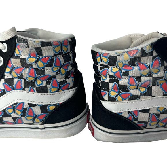 Vans Black and White High-Top Sneakers with Butterfly Design - Picture 6 of 9